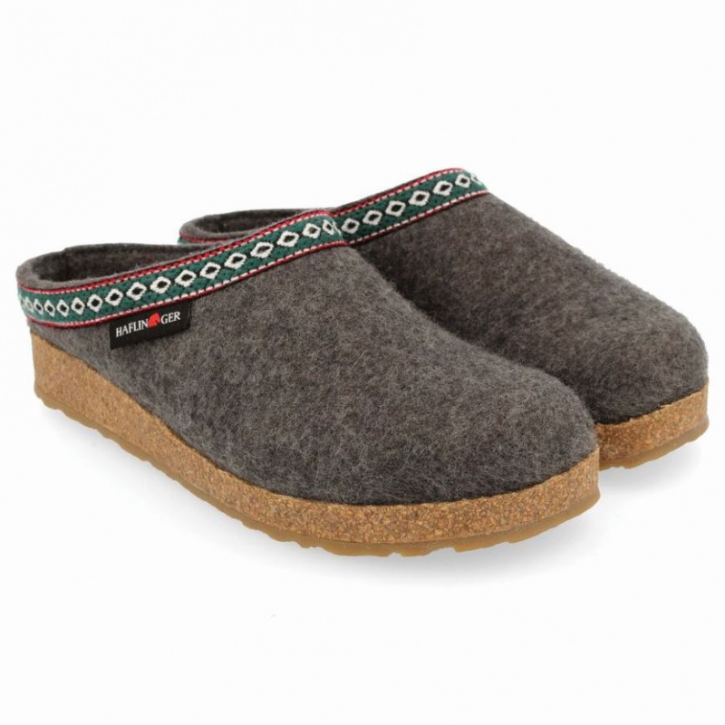 Men\'s Haflinger GZ Clogs Grey | NZ YSF048