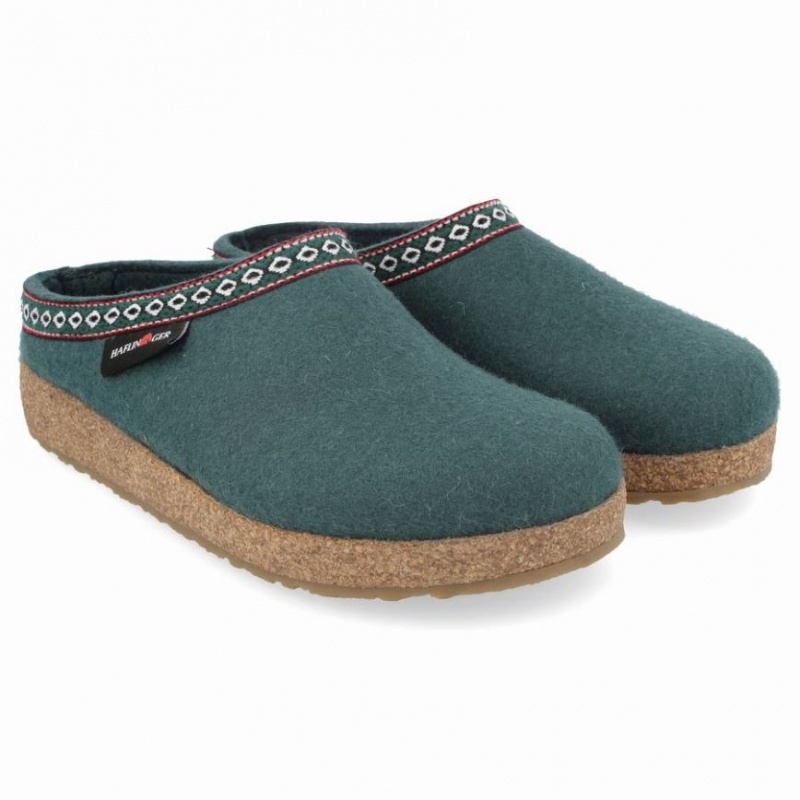 Men\'s Haflinger GZ Clogs Turquoise | NZ UBH986