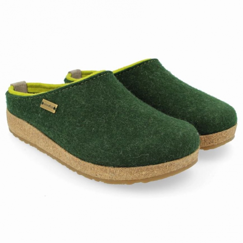 Men\'s Haflinger KRIS Clogs Green | NZ LAQ496