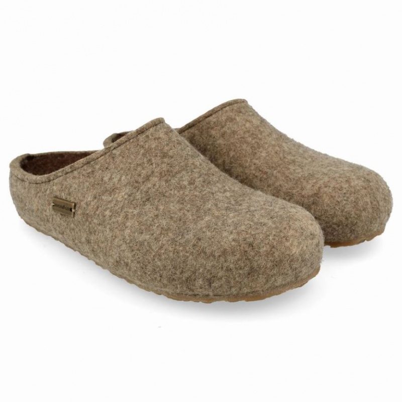 Men\'s Haflinger MICHL Clogs Beige | NZ DVQ803