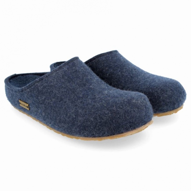 Men\'s Haflinger MICHL Clogs Blue | NZ ZJM482