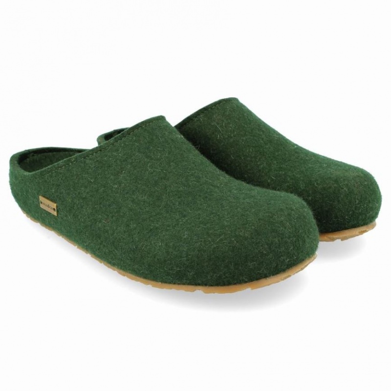 Men\'s Haflinger MICHL Clogs Green | NZ MUK043