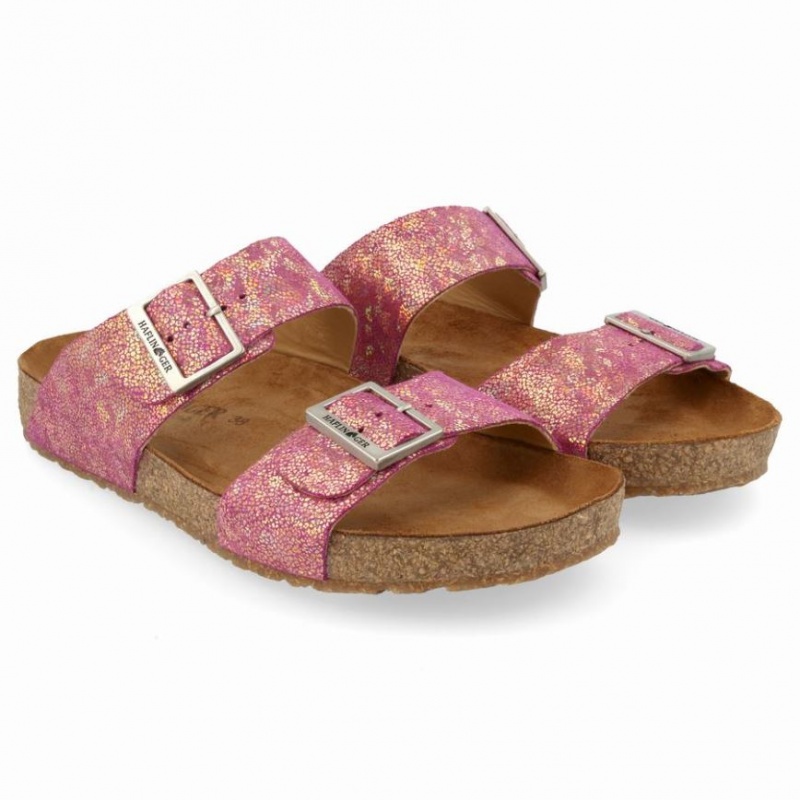 Women\'s Haflinger ANDREA Sandals Pink / Gold | NZ ULE342