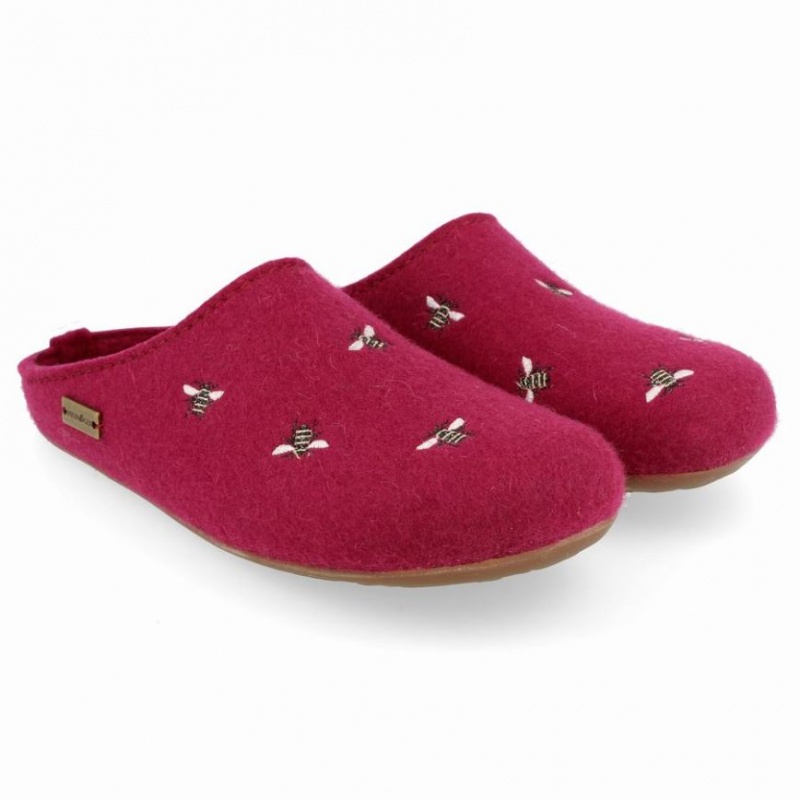 Women\'s Haflinger API Slippers Fuchsia | NZ BMZ326