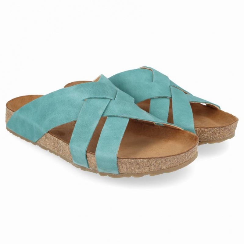 Women\'s Haflinger BO Sandals Turquoise | NZ OBY165