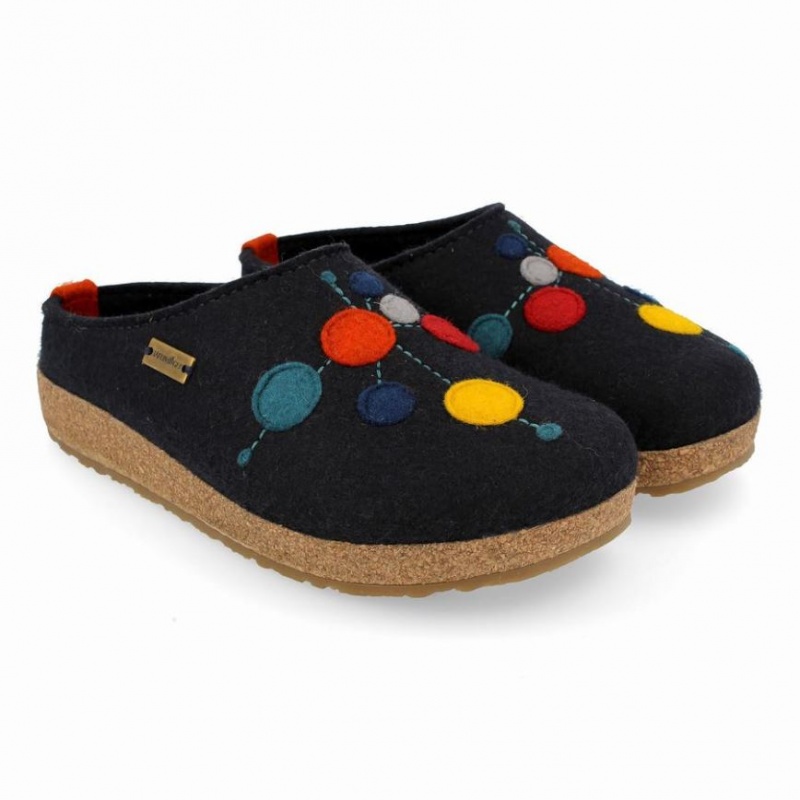 Women\'s Haflinger FAIBLE Clogs Navy | NZ BTK671