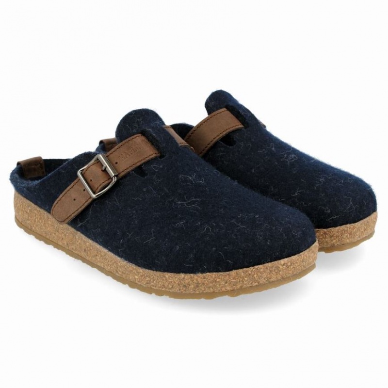 Women\'s Haflinger GZB Clogs Dark Blue | NZ PSW456