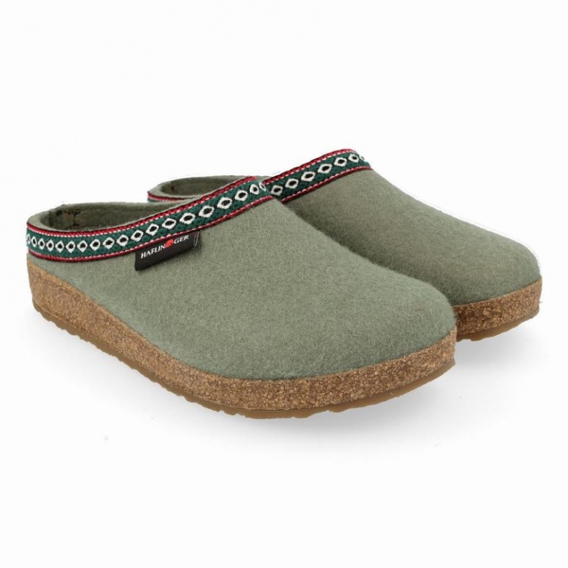 Women\'s Haflinger GZ Clogs Light Green | NZ XBA783