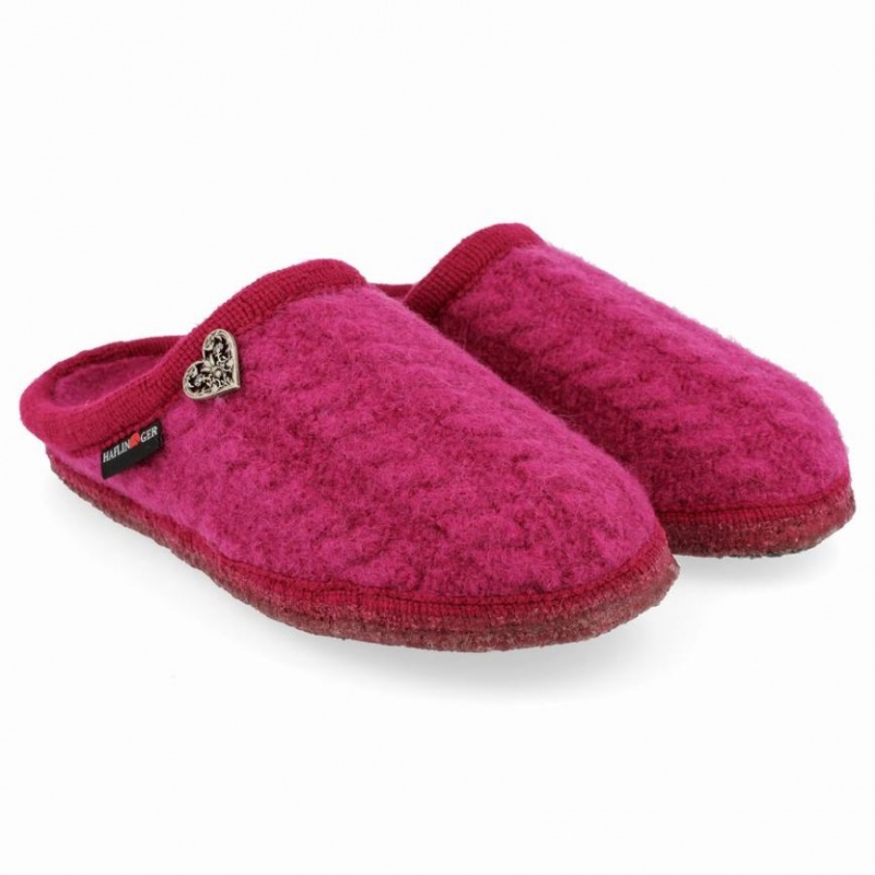 Women\'s Haflinger HERZERL Slippers Fuchsia | NZ RKV913