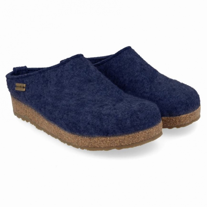 Women\'s Haflinger JULIETTE Clogs Dark Blue | NZ SFD375