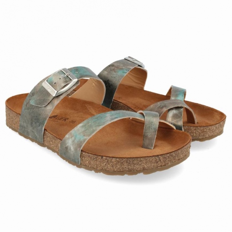 Women\'s Haflinger JUNO Sandals Light Green | NZ OBI982