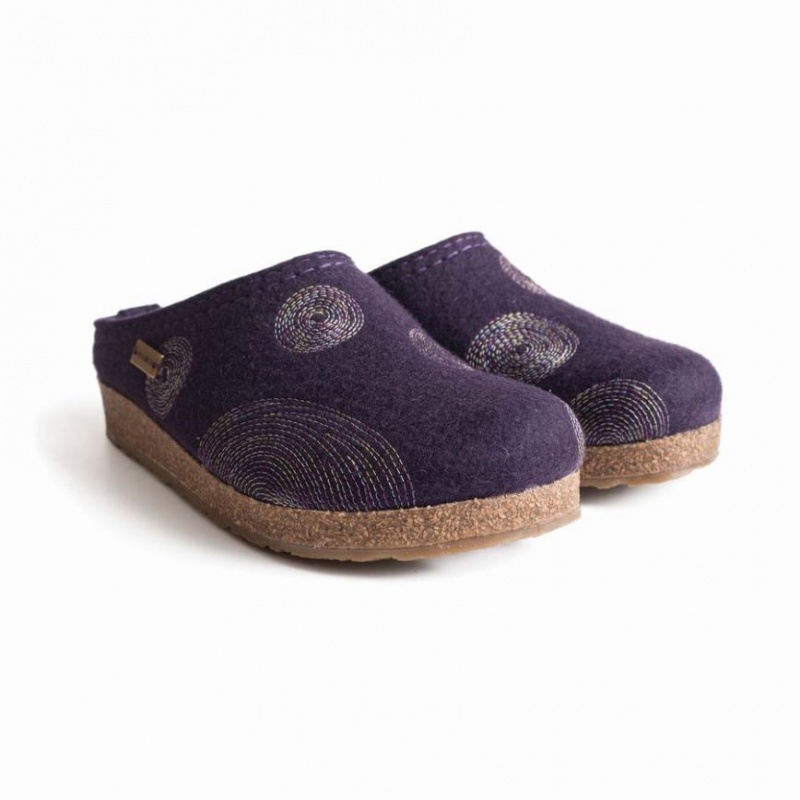 Women\'s Haflinger SPIRIT Clogs Purple | NZ IOU702