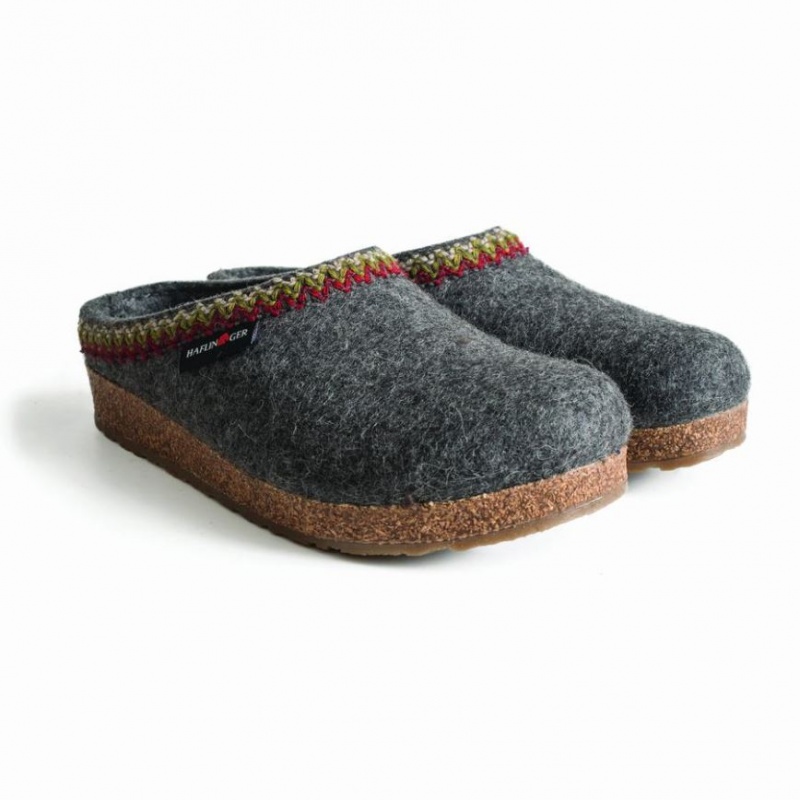 Women\'s Haflinger ZIGZAG Clogs Grey | NZ SJU215